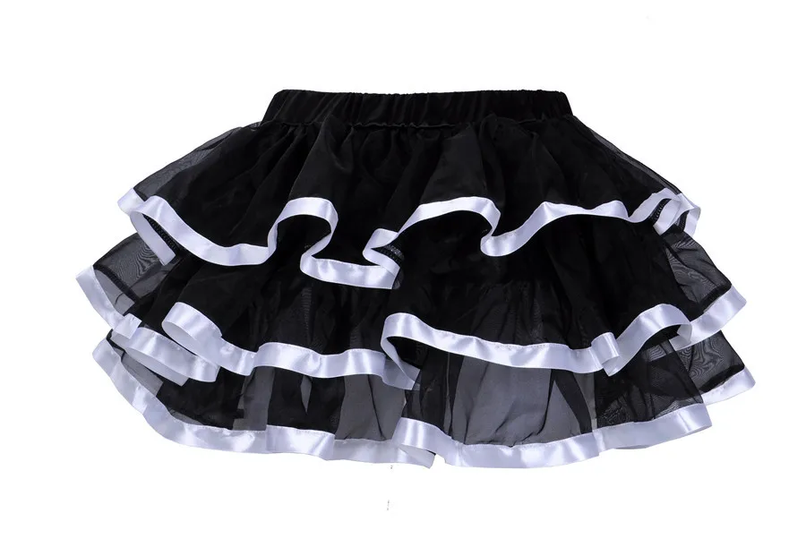 Рекламная Новая черная сетчатая трехслойная юбка с оборками для взрослых