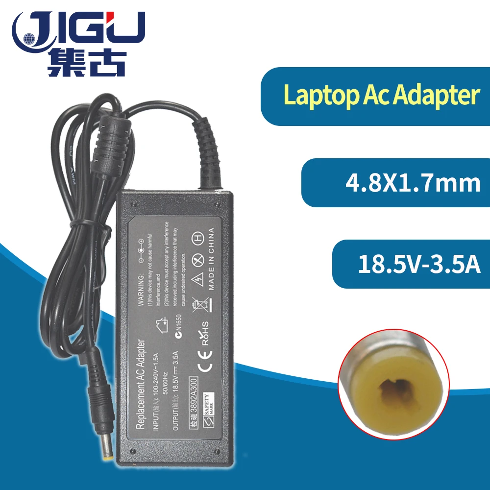 JIGU 65W Power AC Adapter Supply 18.5V 3.5A For HP G5060ET G5060EP 550 530 380467-005 381090-001 PA-1650-02H DL606A Charger
JIGU 65W Power AC Adapter Supply 18.5V 3.5A For HP G5060ET G5060EP 550 530 380467-005 381090-001 PA-1650-02H DL606A Charger