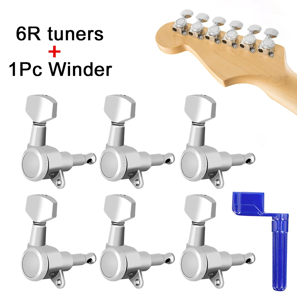 AKLOT Locking Tuner Machine Tuning Pegs Heads 6 Right 18:1 Ratio for Electric Acoustic Classical Guitar Chrome With 1pc guitar
AKLOT Locking Tuner Machine Tuning Pegs Heads 6 Right 18:1 Ratio for Electric Acoustic Classical Guitar Chrome With 1pc guitar