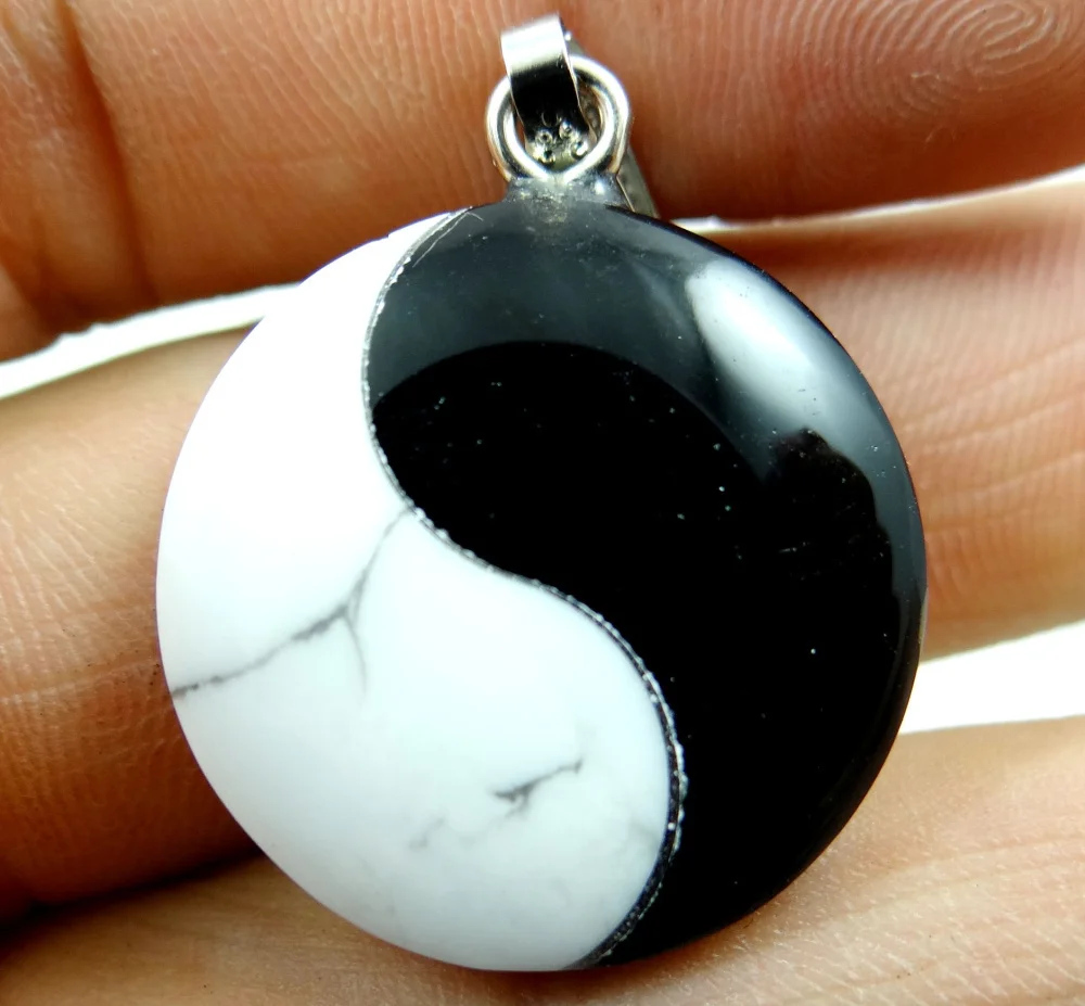 Natural Gem Stone Quartz Crystal Howlite Black Onyx Tai Chi Yin Yang Pendant For Diy Jewelry Making Necklace Accessories 4Pcs
Natural Gem Stone Quartz Crystal Howlite Black Onyx Tai Chi Yin Yang Pendant For Diy Jewelry Making Necklace Accessories 4Pcs