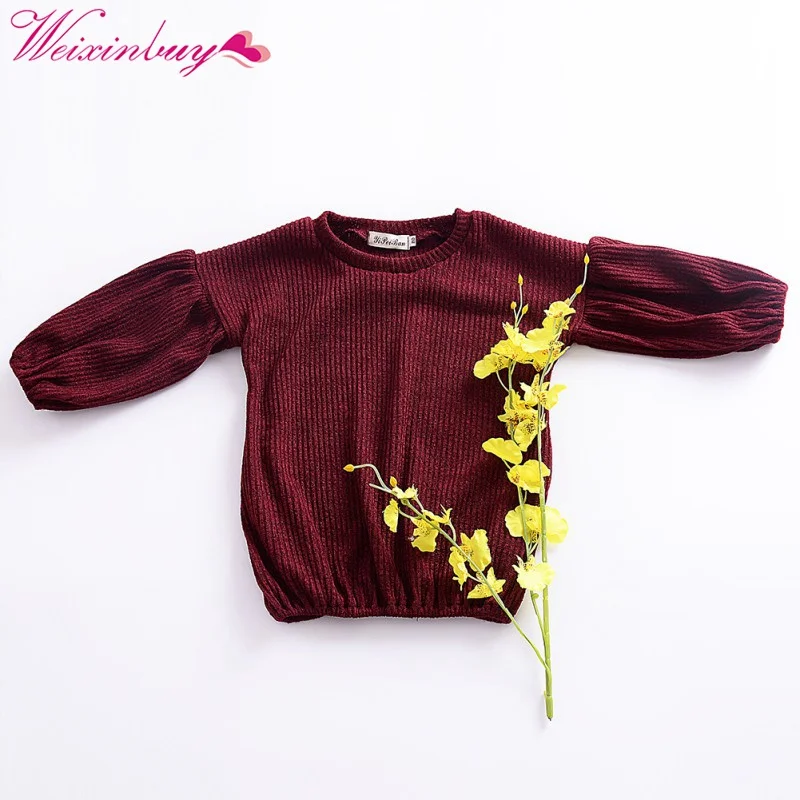 2017 брендовые плиссированные свитера для маленьких девочек Новый Зимний вязаный