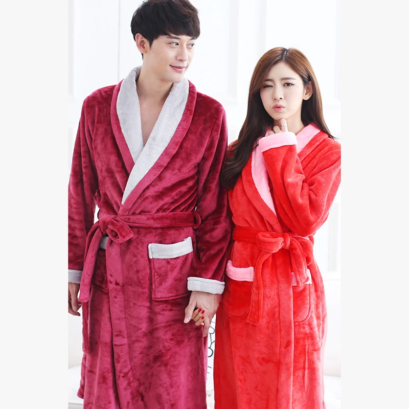Autumn and Winter Women Robe Flannel Robe Men Coral fleece Bathrobe Couples Coral Fleece Thickening Long Robes Bath Robe
Autumn and Winter Women Robe Flannel Robe Men Coral fleece Bathrobe Couples Coral Fleece Thickening Long Robes Bath Robe