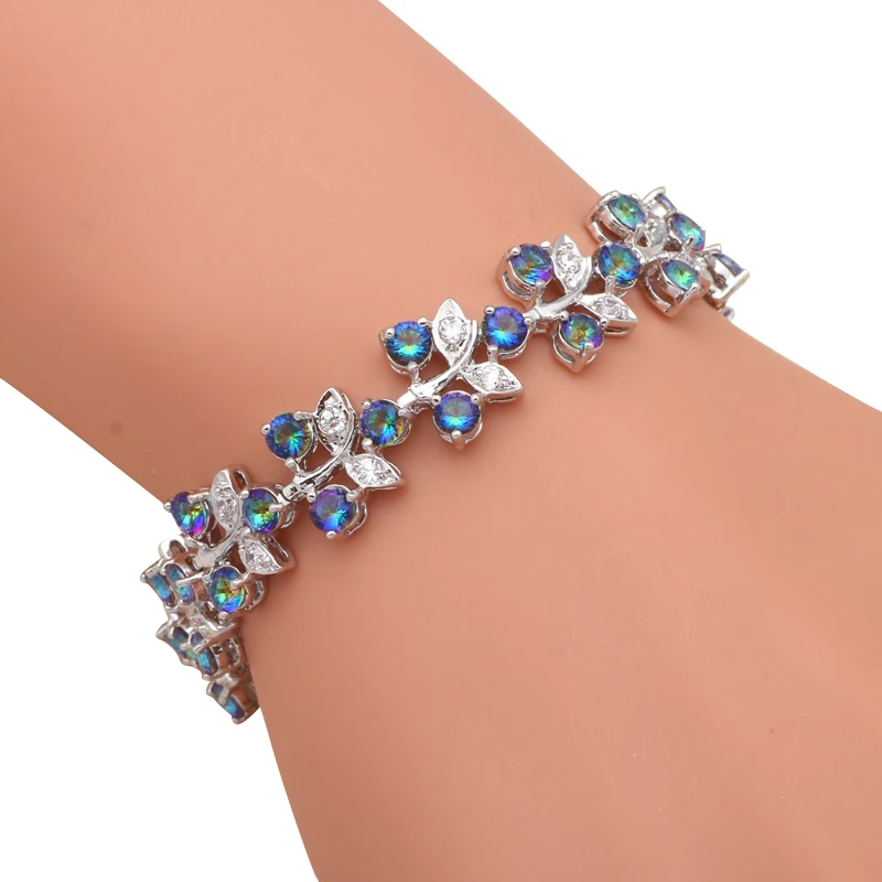 ROLILASON Gorgeous Charm Bracelets for Bride Multicolor Zircon Silver Friendship gifts Wholesale Retail Fashion Jewelry TB927 
ROLILASON Gorgeous Charm Bracelets for Bride Multicolor Zircon Silver Friendship gifts Wholesale Retail Fashion Jewelry TB927
