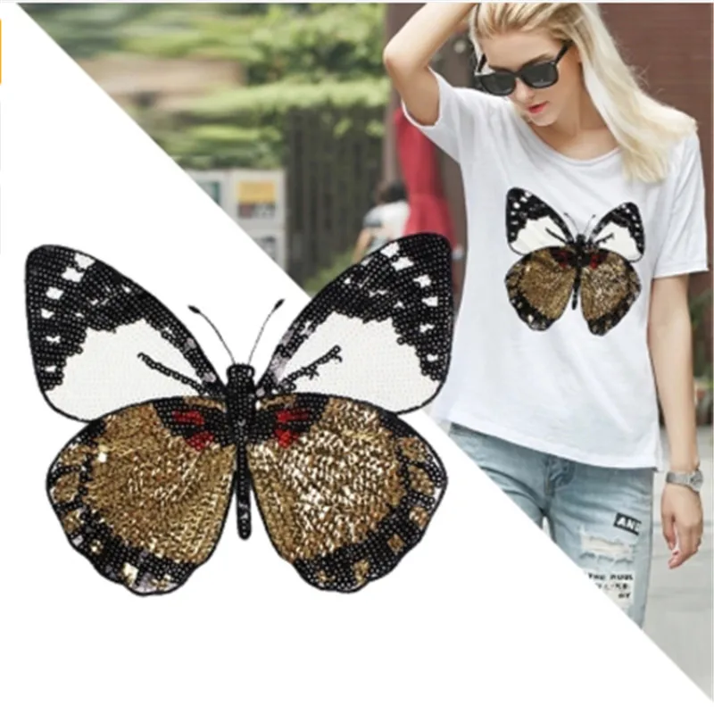 New Butterfly Embroidery lace applique paillette fabric sweater clothes patch stickers t-shirt diy decoration
New Butterfly Embroidery lace applique paillette fabric sweater clothes patch stickers t-shirt diy decoration
