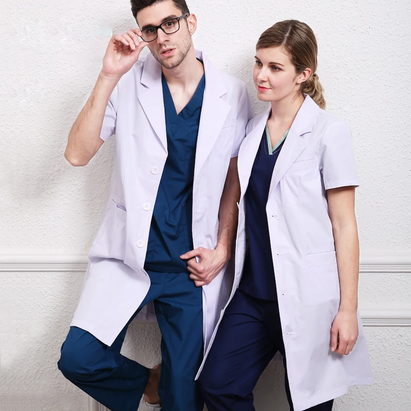 Unisex Clearance Lab Coat Doctor White Tunic Medical Work Coat Summer Button Front Lab Coats Notched Lapel Doctor Nurse Jacket
Unisex Clearance Lab Coat Doctor White Tunic Medical Work Coat Summer Button Front Lab Coats Notched Lapel Doctor Nurse Jacket