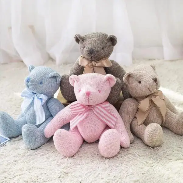 2017 New High Quality Bowknot Plush Toys Knitting Teddy Bear Doll Kawaii Small Plush Toys Stuffed Fluffy Bear Dolls Toy Gifts 
2017 New High Quality Bowknot Plush Toys Knitting Teddy Bear Doll Kawaii Small Plush Toys Stuffed Fluffy Bear Dolls Toy Gifts