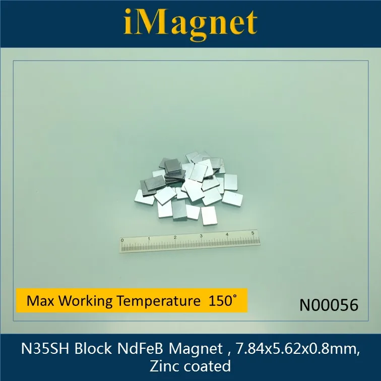 Супер Сильный Блок редкоземельный неодимовый магнит iMagnet 20 шт., 7,84x5,62x0,8 мм, с Цинковым Покрытием, магнит N35SH для холодильника
Супер Сильный Блок редкоземельный неодимовый магнит iMagnet 20 шт., 7,84x5,62x0,8 мм, с Цинковым Покрытием, магнит N35SH для холодильника