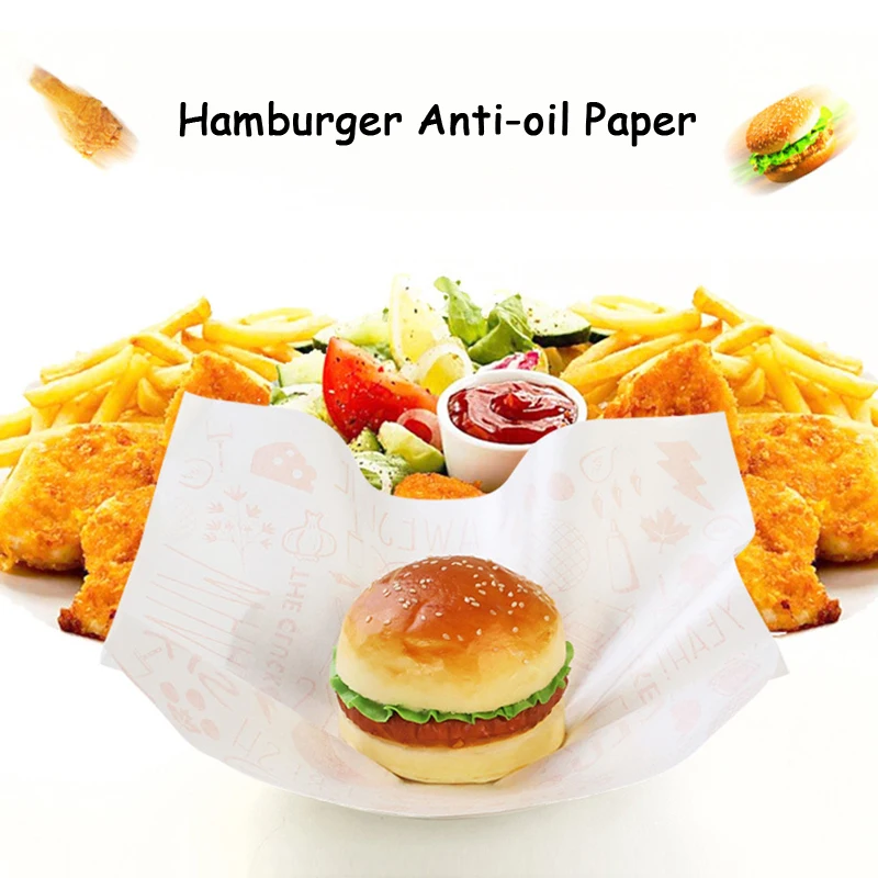 200pcs Disposable Hamburger Paper Fast Food Anti-oil Paper Chicken Roll Sandwich Papers Food Grade PE Film Waterproof Take out
200pcs Disposable Hamburger Paper Fast Food Anti-oil Paper Chicken Roll Sandwich Papers Food Grade PE Film Waterproof Take out