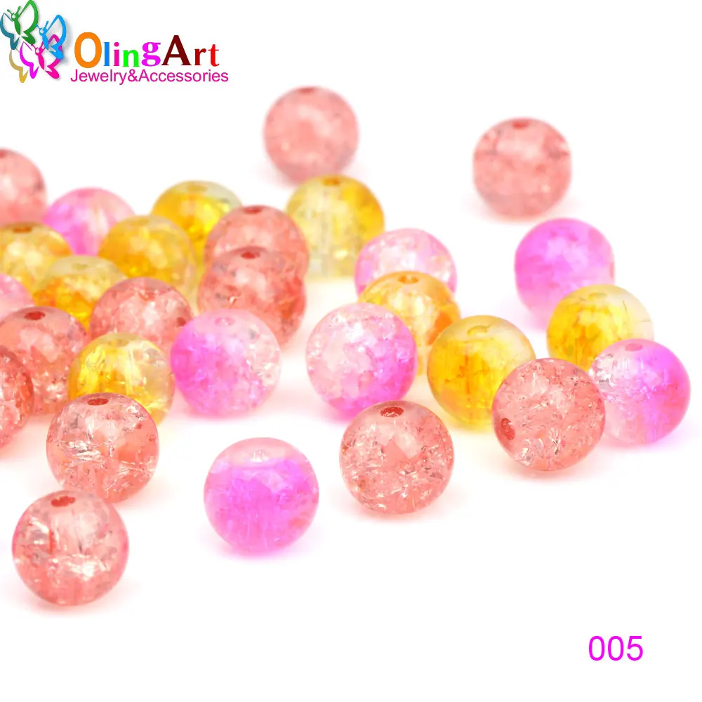 OlingArt Glass Round Bead 6MM/8MM Pink color gradients mixed Crack Crystal spacers DIY Bracelet necklace jewelry making 2019
OlingArt Glass Round Bead 6MM/8MM Pink color gradients mixed Crack Crystal spacers DIY Bracelet necklace jewelry making 2019