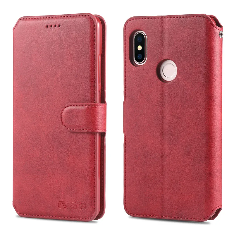 Фото Чехол для Xiaomi Redmi Note 5 чехол книжка из натуральной кожи с бумажником Pro держателем