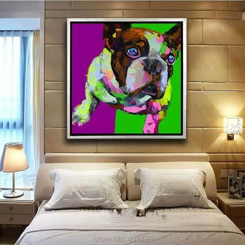Modern abstract wall adornment art hand-painted oil paintings. Pet dog Unframed Canvas Art Home Decor
Modern abstract wall adornment art hand-painted oil paintings. Pet dog Unframed Canvas Art Home Decor
