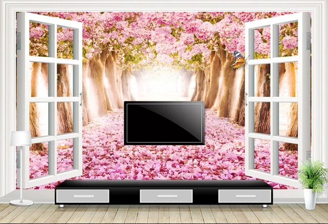 The custom 3D murals,outside the window of cherry road living TV background wall ,living room sofa TV wall bedroom wall paper
The custom 3D murals,outside the window of cherry road living TV background wall ,living room sofa TV wall bedroom wall paper