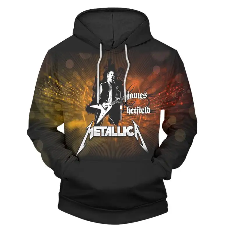 Hot Pullover Hoodie Sweatshirt Plus Size Hooded O-Neck Metallica 3d Printed Hoodies Men Clothes Streetwear Wholesale Lots CD50 | Мужская
