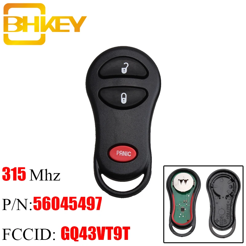 BHKEY GQ43VT9T for Jeep Key Fob 3 Buttons Remote Key 315 Mhz for Jeep Grand Cherokee 1999-2004 Para Jeep Smart Car Key
BHKEY GQ43VT9T for Jeep Key Fob 3 Buttons Remote Key 315 Mhz for Jeep Grand Cherokee 1999-2004 Para Jeep Smart Car Key
