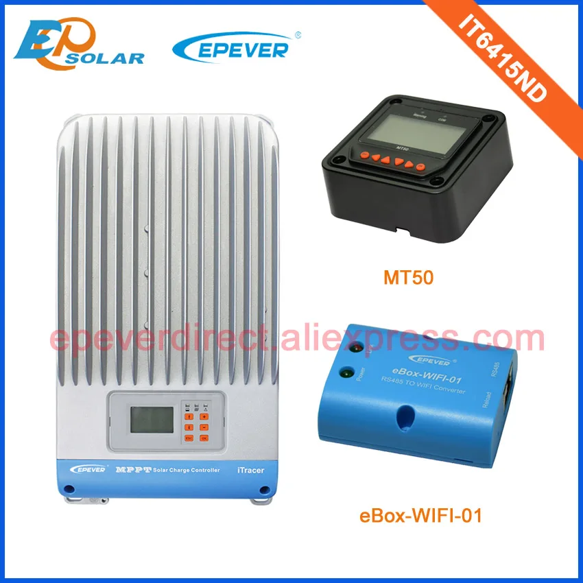 36v 48v IT6415ND with MT50 remote meter solar regulator controller 60A 60amp+eBOX-WIFI-01 MPPT tracking system
36v 48v IT6415ND with MT50 remote meter solar regulator controller 60A 60amp+eBOX-WIFI-01 MPPT tracking system