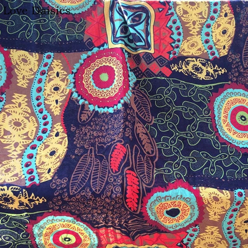 Cotton/Linen Southeast Asia Exotic Ethenic Style Navy Circle Leaves Fabrics for Tablecloth Curtain Cushion Apparel Craft Decor
Cotton/Linen Southeast Asia Exotic Ethenic Style Navy Circle Leaves Fabrics for Tablecloth Curtain Cushion Apparel Craft Decor