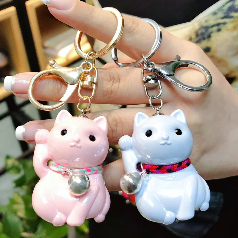 Cute lucky Cat Key Chain Car New model Cat Pendant Car Key Holder 5 color Bag Charm Accessories KeyRing Business Gift K2244
Cute lucky Cat Key Chain Car New model Cat Pendant Car Key Holder 5 color Bag Charm Accessories KeyRing Business Gift K2244