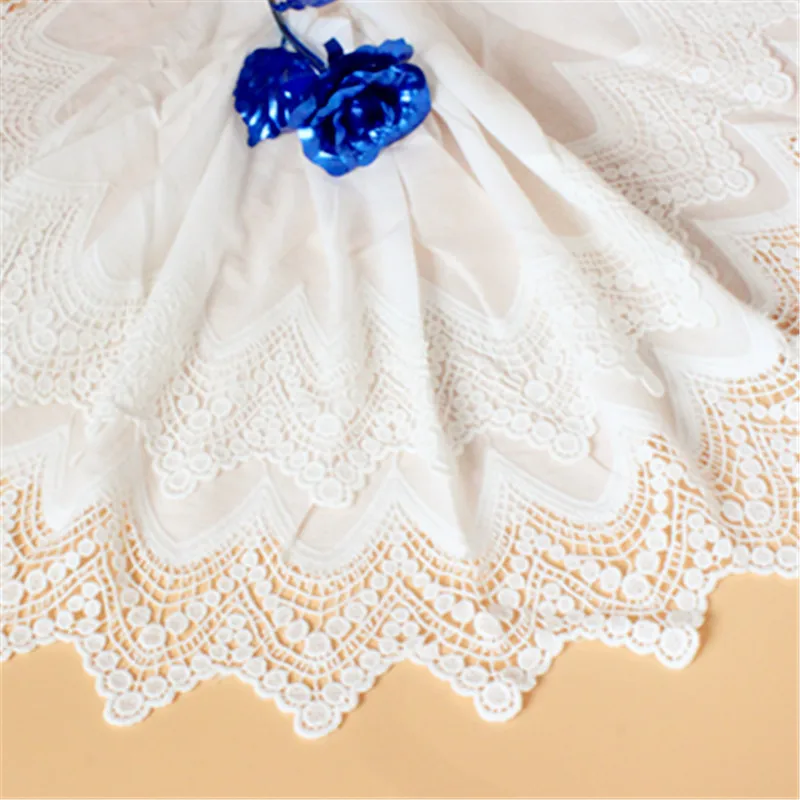 Lace Trim 3 yard Ivory Cotton Embroidered Hollow Lace Fabric Ribbon Tapes Sewing Accessories 31cm 12.2in wide QL4K163
Lace Trim 3 yard Ivory Cotton Embroidered Hollow Lace Fabric Ribbon Tapes Sewing Accessories 31cm 12.2in wide QL4K163