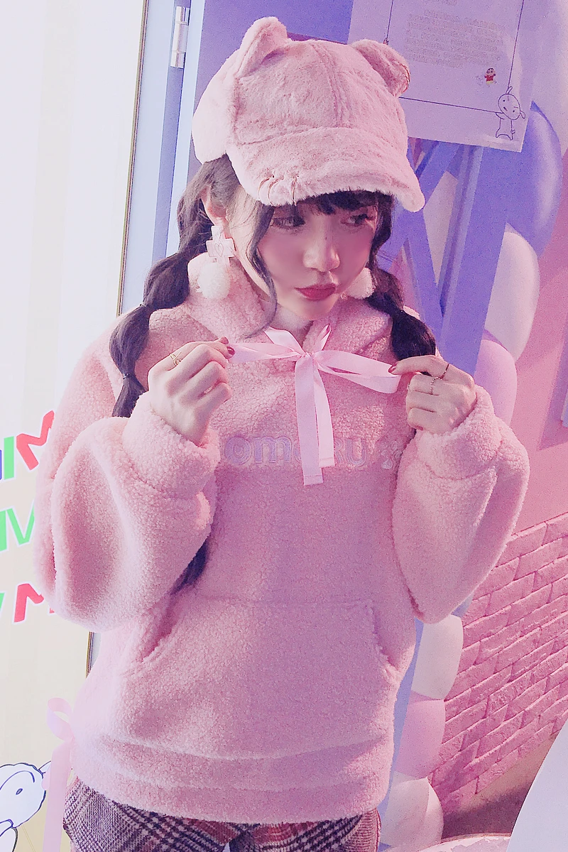 Мягкие Толстовки KEQI Bobon21 с капюшоном вышивкой и надписью do a little cute очаровательные