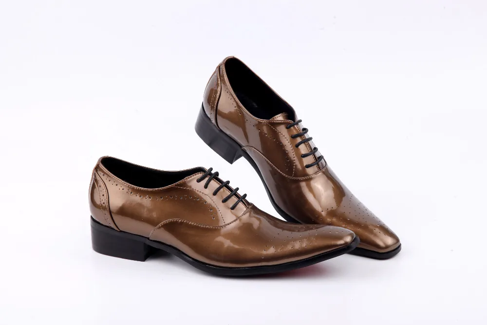Men's Evening Party Wedding Shoes 2018 Autumn Mens Handmade brown Patent leather Man Shoes Lace Up Oxford Men Dress Shoes
Men's Evening Party Wedding Shoes 2018 Autumn Mens Handmade brown Patent leather Man Shoes Lace Up Oxford Men Dress Shoes