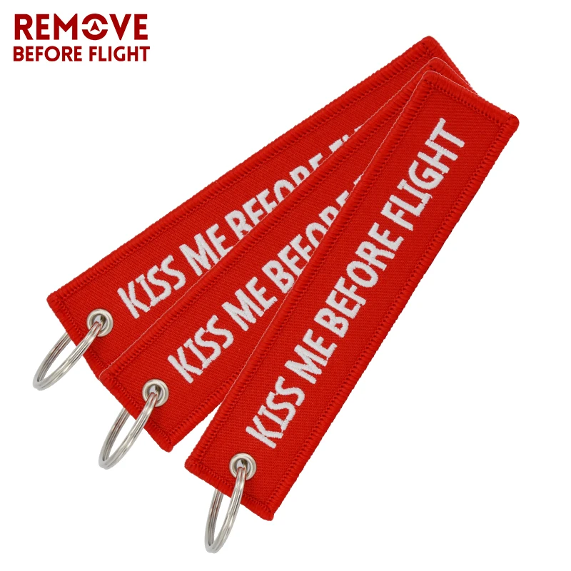 Модный брелок для ключей Kiss Me Before Flight с вышивкой бирка багажа цепочка авиационных