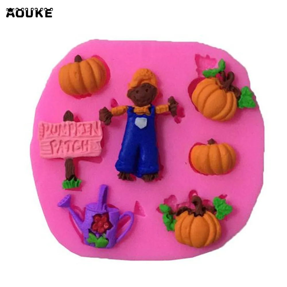 Cartoon Scarecrow Pumpkin Watering Pot Sign Cake Silicone Mold Biscuits Pastry Mould Pudding Molds DIY Cake Decoration Tools
Cartoon Scarecrow Pumpkin Watering Pot Sign Cake Silicone Mold Biscuits Pastry Mould Pudding Molds DIY Cake Decoration Tools