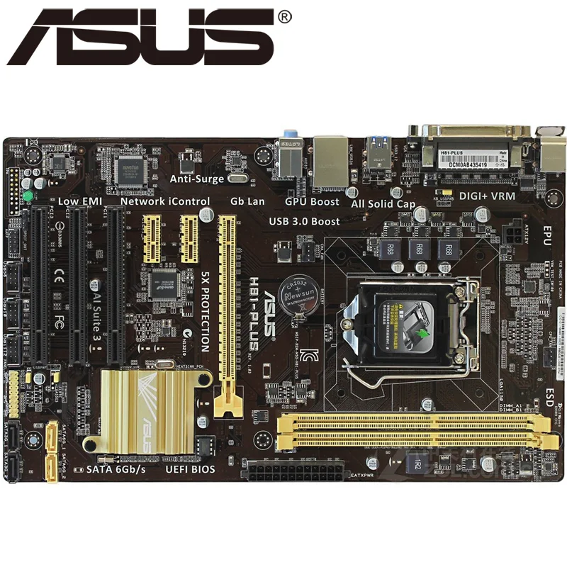 Настольная Материнская плата Asus H81-PLUS H81 Socket LGA 1150 i3 i5 i7 DDR3 16 ГБ ATX UEFI BIOS оригинальная б/у материнская плата горячая распродажа
Настольная Материнская плата Asus H81-PLUS H81 Socket LGA 1150 i3 i5 i7 DDR3 16 ГБ ATX UEFI BIOS оригинальная б/у материнская плата горячая распродажа