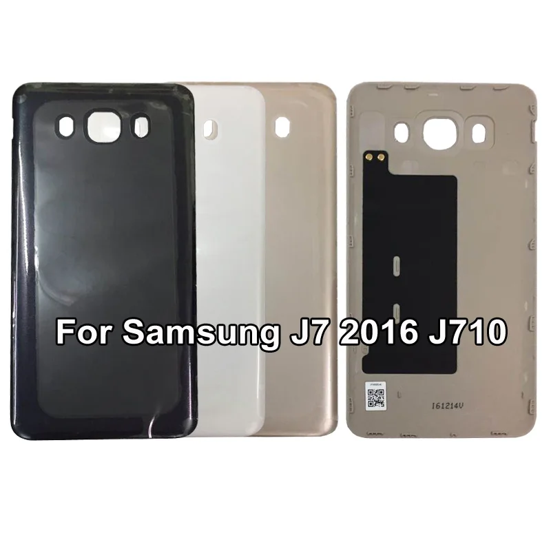 Для Samsung для Galaxy J7 2016 J710 J710F случае Корпус задняя крышка сзади Батарея дверь с NFC |