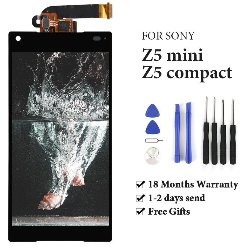 Сменный дисплей 4,6 дюйма для Sony Xperia Z5 mini Z5, Компактный ЖК-экран, дигитайзер в сборе телефона, совместимый без битых пикселей, 1 шт.
Сменный дисплей 4,6 дюйма для Sony Xperia Z5 mini Z5, Компактный ЖК-экран, дигитайзер в сборе телефона, совместимый без битых пикселей, 1 шт.