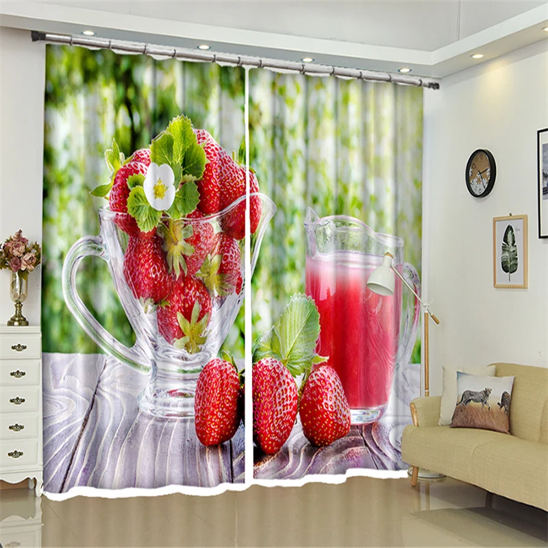 Customized Fruit strawberry Luxury 3D Blackout Window Curtain Drapes For Living room Bed room Hotel Wall Tapestry Cortinas
Customized Fruit strawberry Luxury 3D Blackout Window Curtain Drapes For Living room Bed room Hotel Wall Tapestry Cortinas