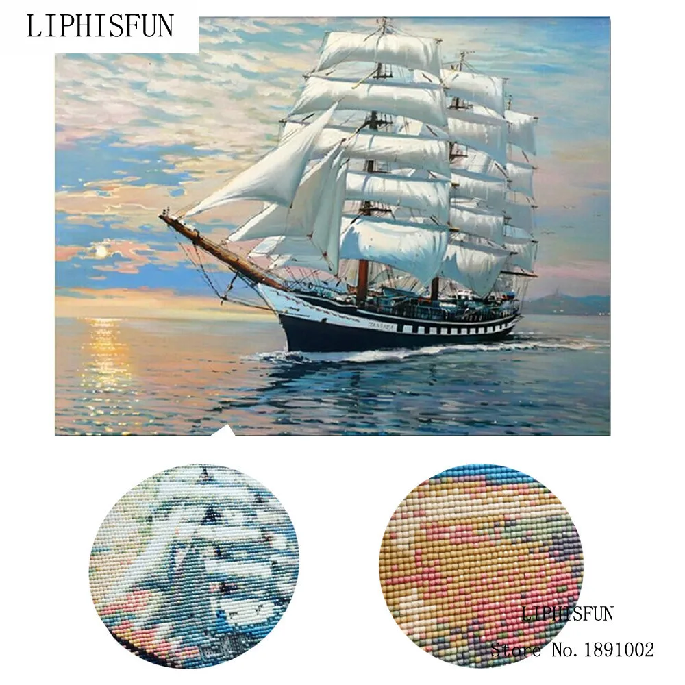5D Full Drill Diamond Embroidery Resin Square Rhinestones Scenery Ship on Sea DIY Diamond Painting Cross Stitch Home Decor
5D Full Drill Diamond Embroidery Resin Square Rhinestones Scenery Ship on Sea DIY Diamond Painting Cross Stitch Home Decor