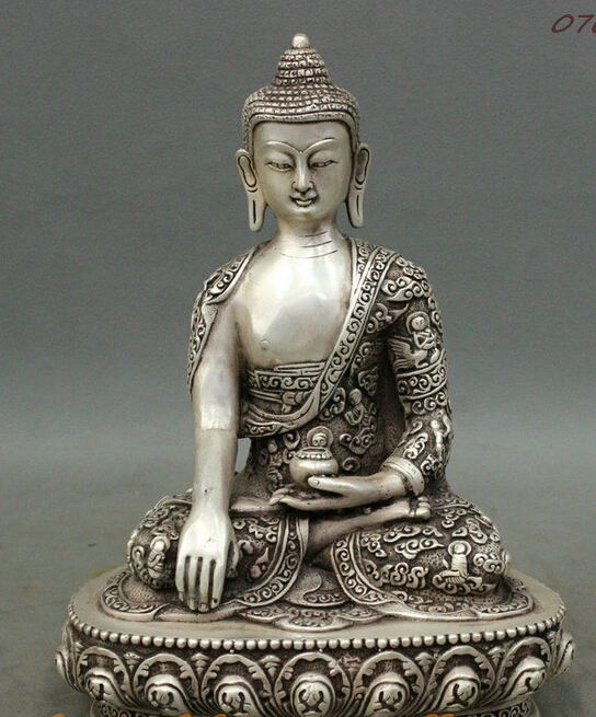 decoration Tibet copper silver 8" Folk Chinese Silver Buddhism Shakyamuni Sakyamuni Bowl Lotus Buddha Statue
decoration Tibet copper silver 8" Folk Chinese Silver Buddhism Shakyamuni Sakyamuni Bowl Lotus Buddha Statue