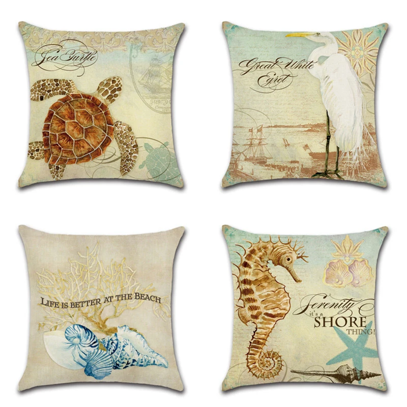 New Submarine Animals Series Cushion Cover Cotton Linen Egret Seahorse Home Deocrative Pillow Cover for Sofa Cojines Pillowcases
New Submarine Animals Series Cushion Cover Cotton Linen Egret Seahorse Home Deocrative Pillow Cover for Sofa Cojines Pillowcases