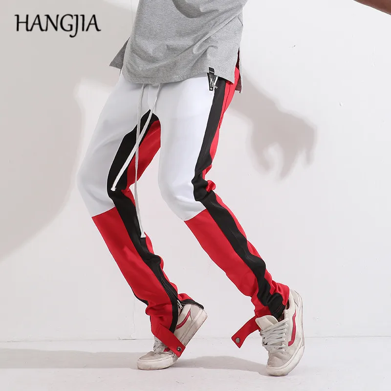 Striped Colorblocked Track Pants Mens Streetwear Hip Hop Ankle Zipper Joggers Pants for Men Elastic Waist Multicolor Patchwork
Striped Colorblocked Track Pants Mens Streetwear Hip Hop Ankle Zipper Joggers Pants for Men Elastic Waist Multicolor Patchwork