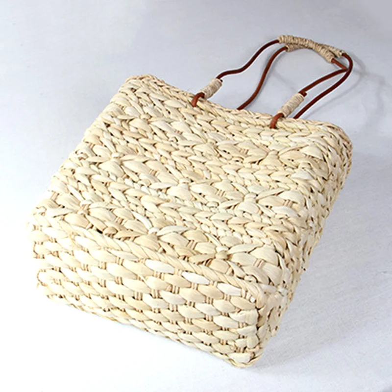 Women Shoulder Bag Straw Weave Handbag Cow Leather Handle Summer Beach Travel Casual Bags New
Women Shoulder Bag Straw Weave Handbag Cow Leather Handle Summer Beach Travel Casual Bags New
