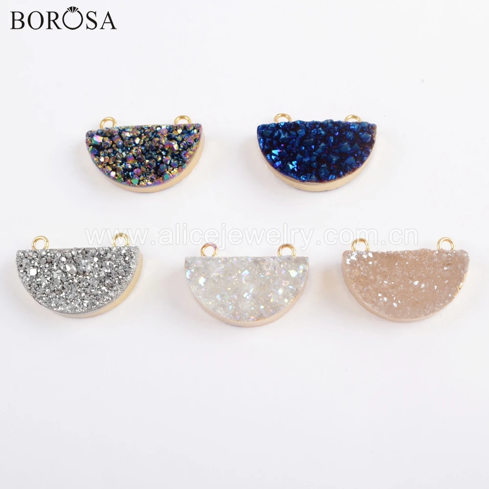 BOROSA 5 шт. полумесяц золотое покрытие натуральный Агаты Титан Радужная Друза разъем полукруг Drusy двойные Подвески Ювелирные изделия G1722
BOROSA 5 шт. полумесяц золотое покрытие натуральный Агаты Титан Радужная Друза разъем полукруг Drusy двойные Подвески Ювелирные изделия G1722