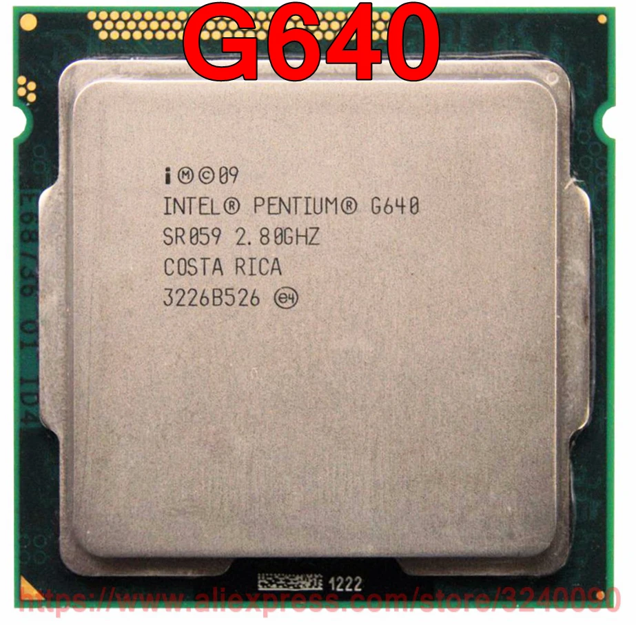 Оригинальный процессор Intel CPU PENTIUM G640 SR059 2 80 ГГц 3M двухъядерный разъем 1155
