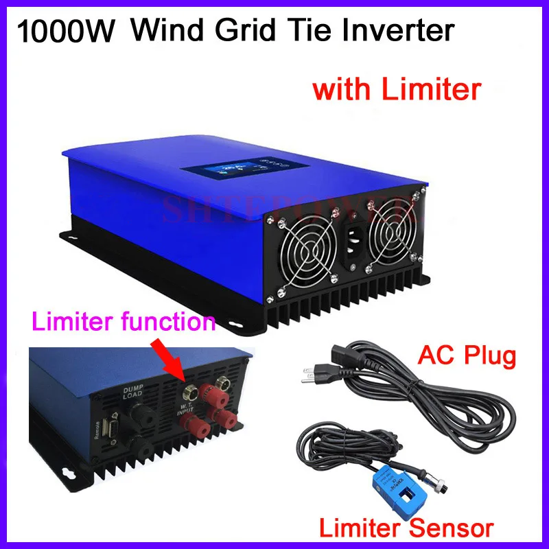 MPPT inverter for wind turbines 3 three phase AC 24V 48V input 1000W Grid Tie inverter LCD Wifi plug and dump load resistor
MPPT inverter for wind turbines 3 three phase AC 24V 48V input 1000W Grid Tie inverter LCD Wifi plug and dump load resistor