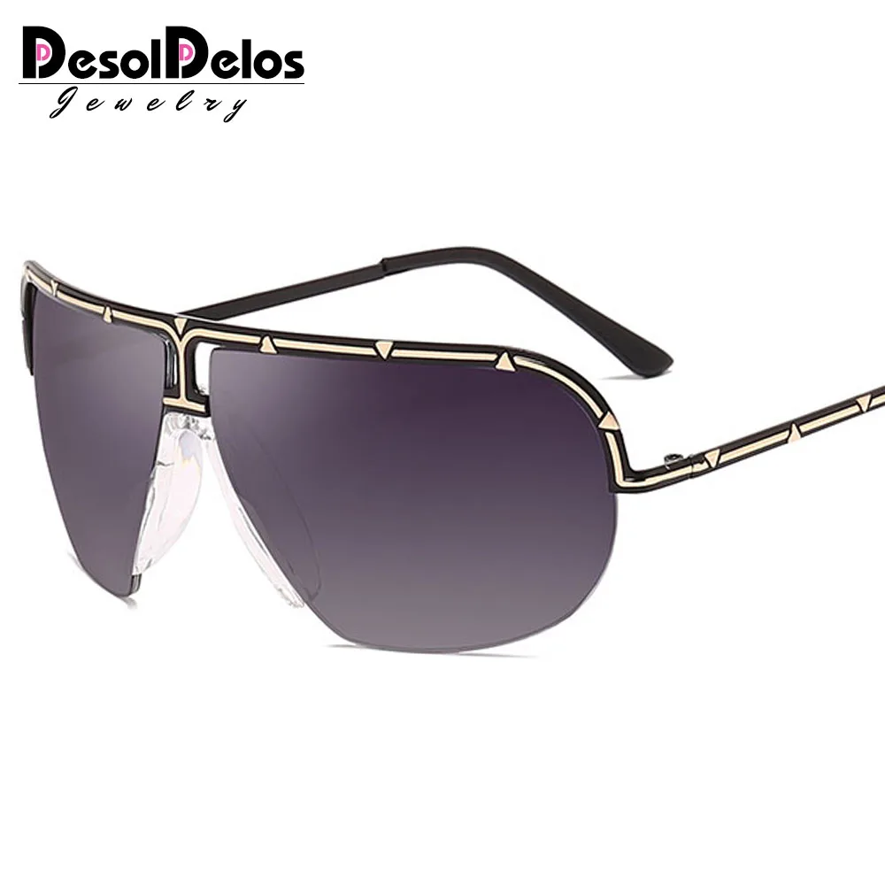 DesolDelos Semi-rimless Oversized Sunglasses Men Metal Frame Big Sun Glasses for Driving UV400 Brand Designer gafas de sol
DesolDelos Semi-rimless Oversized Sunglasses Men Metal Frame Big Sun Glasses for Driving UV400 Brand Designer gafas de sol