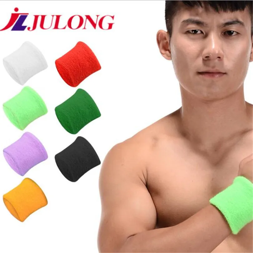 JLJULONG 2 шт. Хлопок Длинные полотенце браслет пот абсорбент дышащий баскетбол для