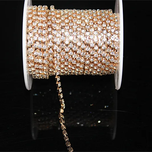 SS8 sparse Crytstal stone,Dresses clear crystal rhinestone cup chain KC gold base,10yard/roll,15002B
SS8 sparse Crytstal stone,Dresses clear crystal rhinestone cup chain KC gold base,10yard/roll,15002B