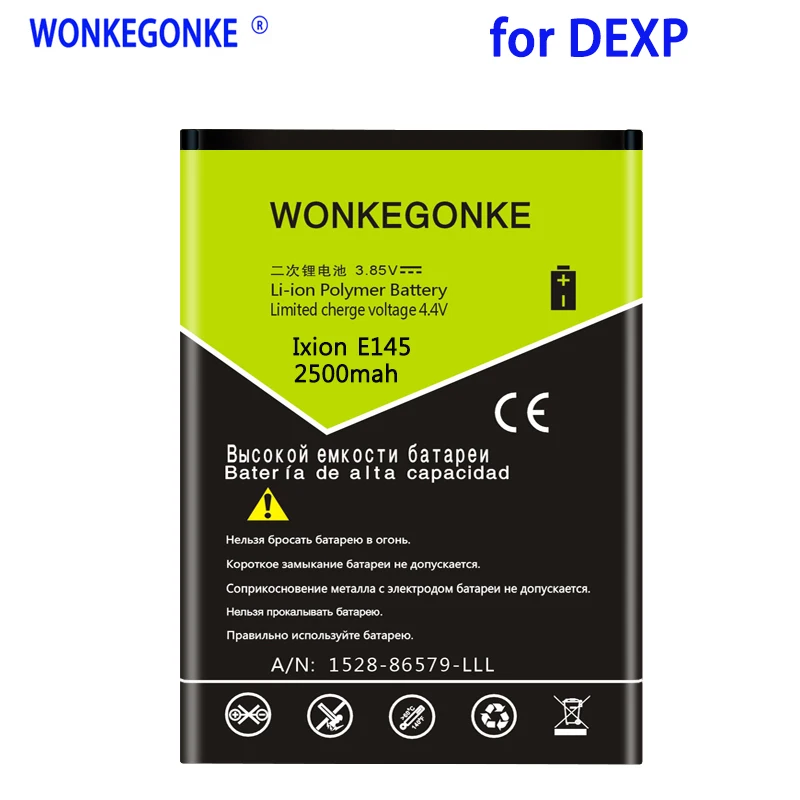 WONKEGONKE 2500mah for DEXP IXION E145 EVO SE Battery High quality mobile phone battery with tracking number
WONKEGONKE 2500mah for DEXP IXION E145 EVO SE Battery High quality mobile phone battery with tracking number