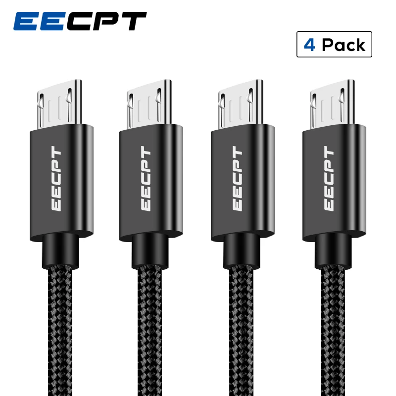 EECPT 4 Pack Micro USB Cable Fast Charging Wire Data Cord Microusb Phone Charger Cable for Samsung Xiaomi Redmi 4 Note 5 Android
EECPT 4 Pack Micro USB Cable Fast Charging Wire Data Cord Microusb Phone Charger Cable for Samsung Xiaomi Redmi 4 Note 5 Android