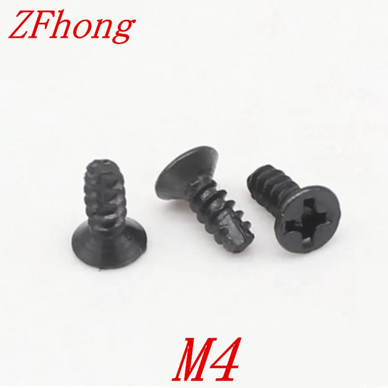100pcs/lot m4*8/10/12/14/16 Steel With Black Scrape Point Cross Recessed Flat Head Cutting Tapping Screws
100pcs/lot m4*8/10/12/14/16 Steel With Black Scrape Point Cross Recessed Flat Head Cutting Tapping Screws