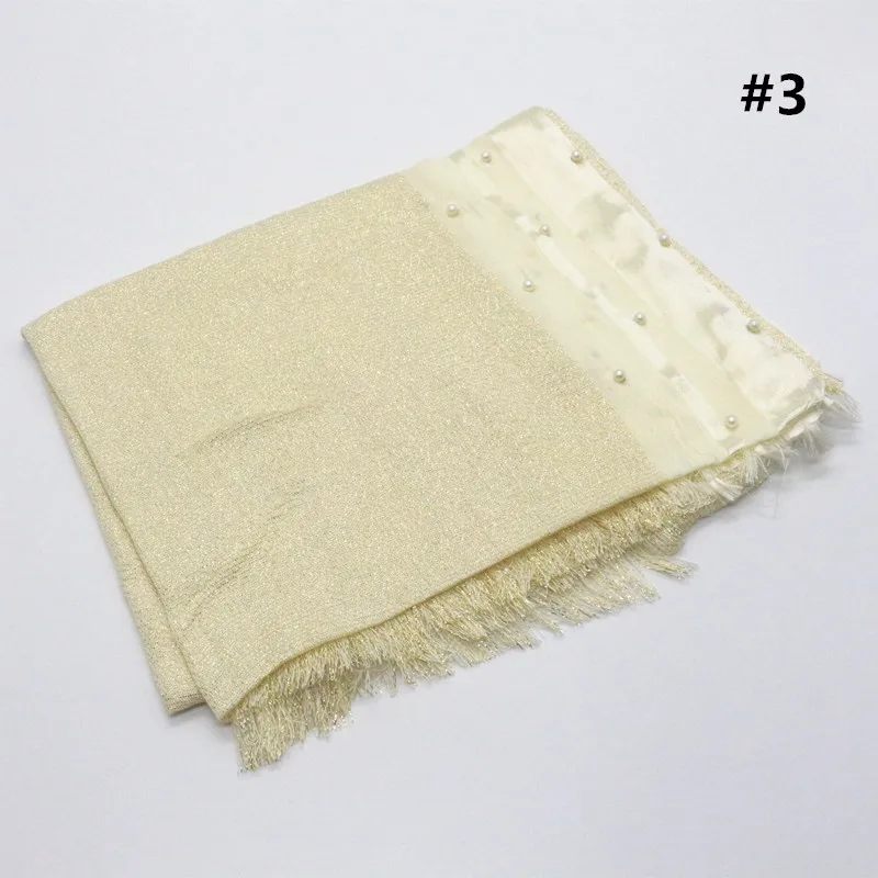1pc Women Shimmer Hijab Metallic Lurex Pearl Muslim Scarves/Scarf Long Shawl Wraps Islam Headband Bufandas Muslim Sjaal 65*170cm
1pc Women Shimmer Hijab Metallic Lurex Pearl Muslim Scarves/Scarf Long Shawl Wraps Islam Headband Bufandas Muslim Sjaal 65*170cm