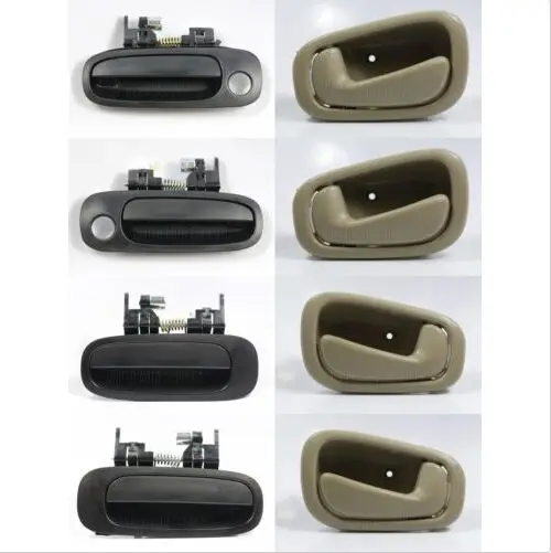 TAKPART SET OF 8 PCS Outside & Inside Door Handle BLACK/BEIGE for 98-02 TOYOTA COROLLA 69220-02040, 69220-02030
TAKPART SET OF 8 PCS Outside & Inside Door Handle BLACK/BEIGE for 98-02 TOYOTA COROLLA 69220-02040, 69220-02030