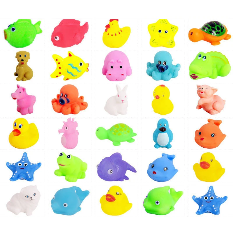 20Pcs/lot Baby Bath Toys Soft Cute Rubber Animal Duck Fish Float Squeeze Sound Mini Wash Bath Toys Kids Educational Toys
20Pcs/lot Baby Bath Toys Soft Cute Rubber Animal Duck Fish Float Squeeze Sound Mini Wash Bath Toys Kids Educational Toys
