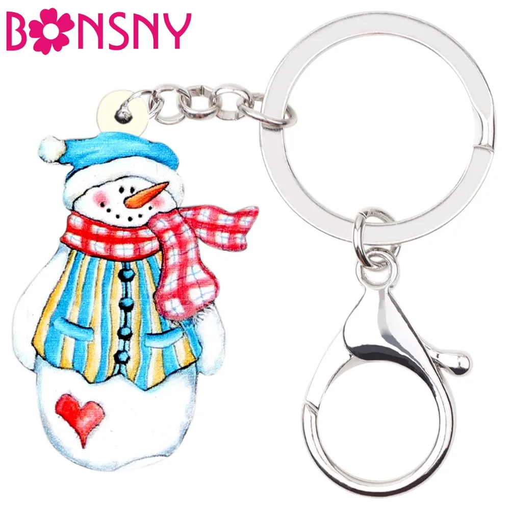 Bonsny Acrylic Christmas Anime Heart Snowman Key Chains Holder Rings Decoration Gift Xmas Jewelry For Women Girls Bag Car Charms
Bonsny Acrylic Christmas Anime Heart Snowman Key Chains Holder Rings Decoration Gift Xmas Jewelry For Women Girls Bag Car Charms