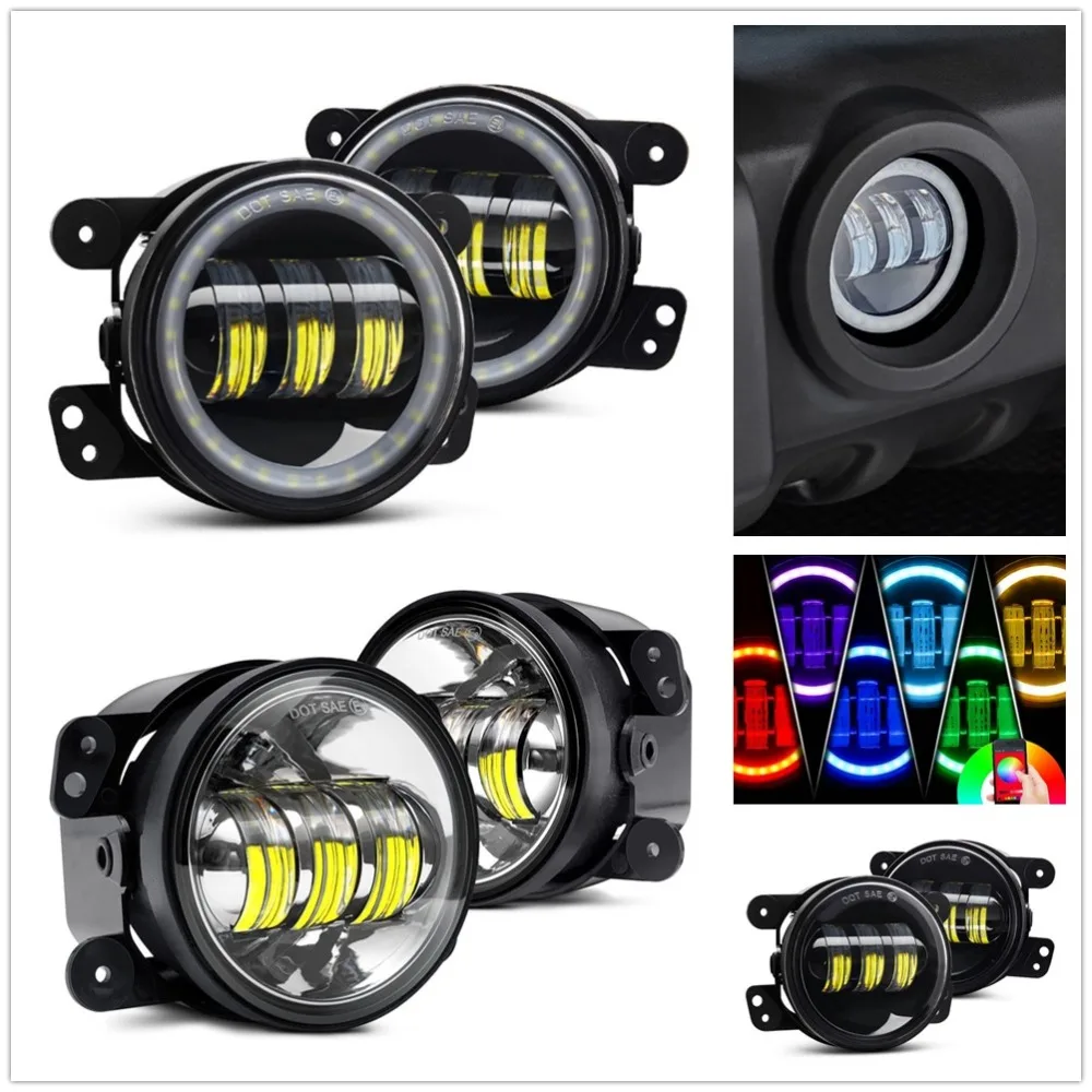 For Jeep Wrangler JK Dodge Magnum Chrysler PT Cruiser 4 Inch LED Fog Lights Bluetooth Control RGB/White Amber Halo Fog Lamp
For Jeep Wrangler JK Dodge Magnum Chrysler PT Cruiser 4 Inch LED Fog Lights Bluetooth Control RGB/White Amber Halo Fog Lamp