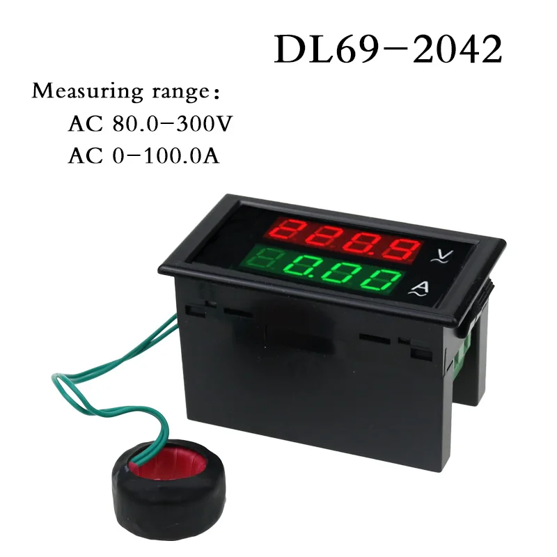 Dl69-2042 double display high precision digital ac digital display voltmeter ammeter digital display head built-in transformer.
Dl69-2042 double display high precision digital ac digital display voltmeter ammeter digital display head built-in transformer.
